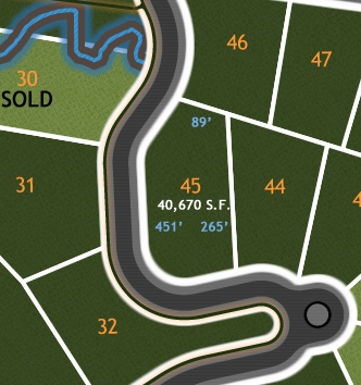 River Bluffs Lot Diagram